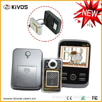 KIVOS Peephole Door Phone Wireless OEM with Photo Recording